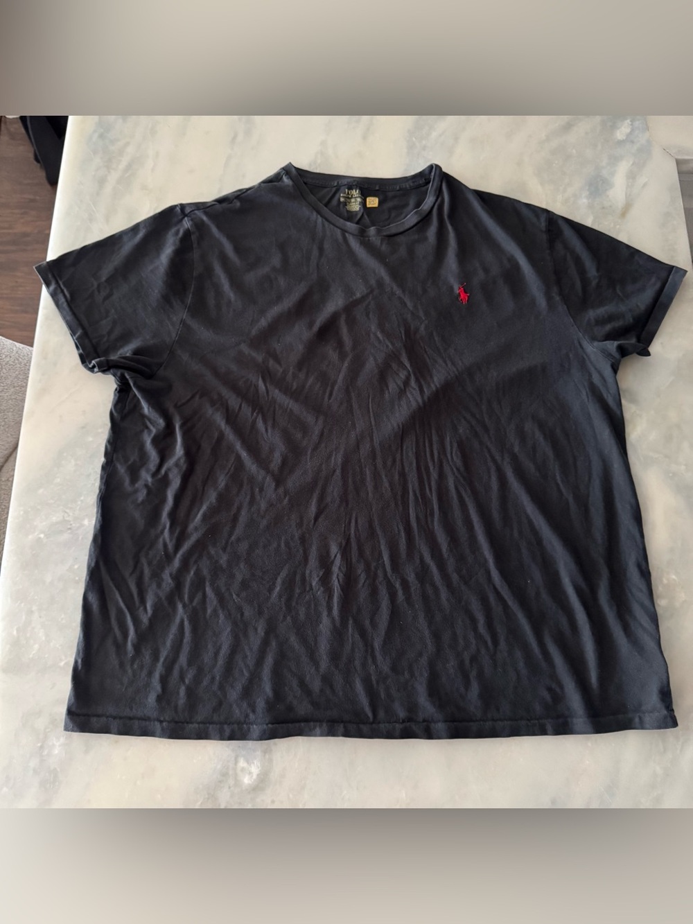 Polo Ralph Lauren Mens Classic Fit T-Shirt Black Red Pony Logo Size XXL